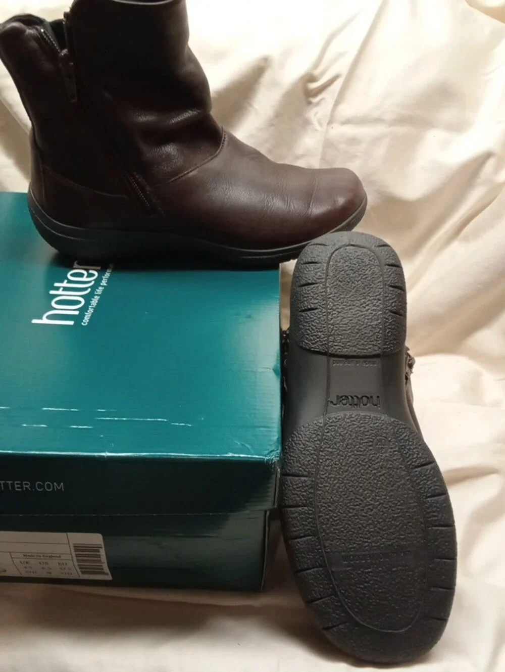 hotter Men's Slouch Leather Ankle Boots - Chocolate Brown